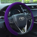 Suede Steering Wheel Cover, Universal 15 Inch Car Steering Wheel Cover, Non-Slip Design,Breathable,Car Interior Accessories Purple