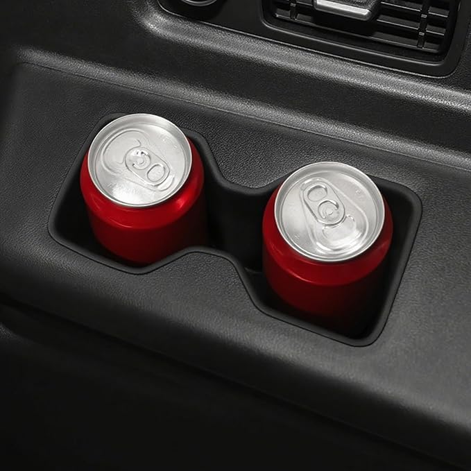 LUCKEASY 2PCS 3rd Row Side Cup Holders Insert for Hyundai Santa Fe 6/7 Seat 2024 2025 2026 Rear Drink Limiter Interior Accessories TPE Black