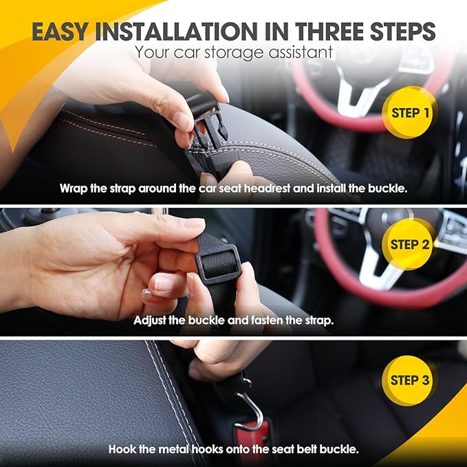 Black Diamond Car Handbag Holder Between Seats Bling Rhinestone Car Storage Bag Large Capacity Purse Phone Ipad Automotive Consoles Organizer Safe Barrier of Backseat Pet Kids…