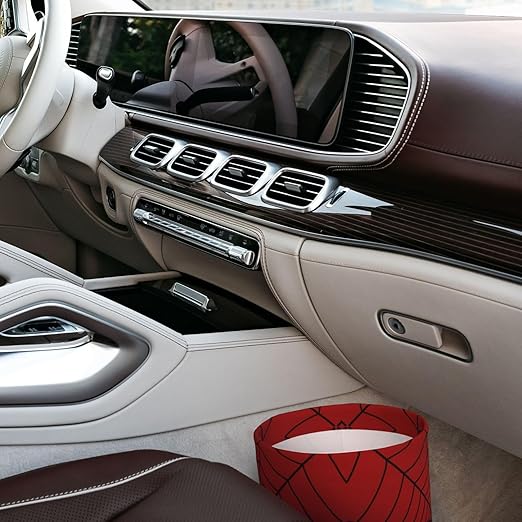 YANGDADA Red Spider Web Car Trash Can Small Portable Car Garbage Bag for Back Front Seat RV's Camping Accessories