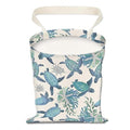 AUEKLLW Car Trash Can, Hanging Garbage Bin for Men and Women, Cute Car Organizer and Storage Bag, Canvas Vehicle Trash Can Bag Easy-to-Install Cute Blue Turtle