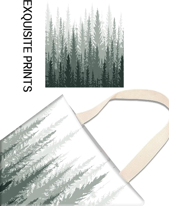 Hanging Car Trash Can Bag - Forest Mountain Design, Back Seat Organizer for Travel, Camping, Vehicle Accessories