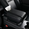 Car Armrest Cushion Cover Car Center Console Memory Foam Booster Pad with Storage Pocket and Tissue Hole for Sedan Vehicle (Black, 12.99 * 7.09 * 2.95'' / 33 * 18 * 7.5 cm)