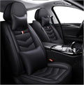 MVRVMV Leather Car Seat Covers for Ford Expedition 2007-2026, Wear-Resistant & Anti-Slip Seat Cover with 2* Neck Pillow and 2* Lumbar Support (2 Seat Luxury, Black)