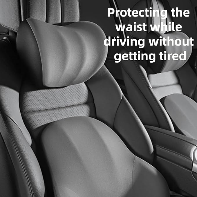 Car Headrest Lumbar Support Cushion for Honda Civic 2025-2016 LX/Sport/EX-L/Hybrid,Ergonomic Seat Headrest Cushion for Neck Back Pain Relief Memory Foam Breathable Removable Cover for Office Chair Car