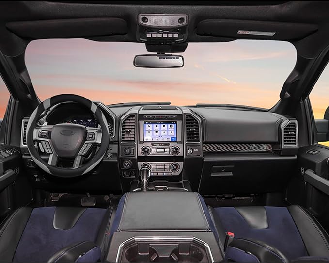 West Llama Customized Auto Car Steering Wheel Cover for Ford F-150, F-250, F-350, Expedition (Black+Gray)