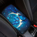 Mintutlipy Blue Butterfly and Moon Car Center Console Covers Car Armrest Storage Box Mat Universal Waterproof Automobile Armrest Covers Easy to Install