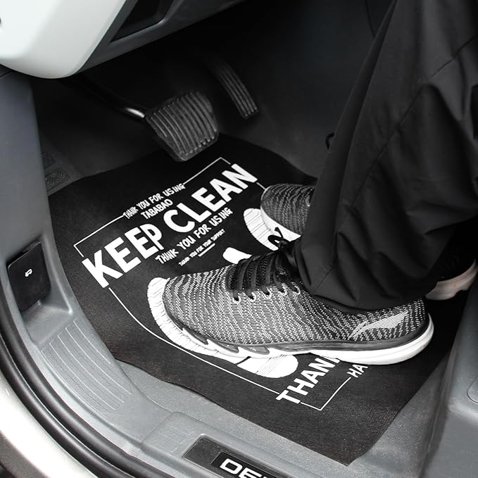 Disposable Car Floor Mats, Automotive Floor Mats Carpets Protector Cover, Universal Fit Auto Floor Mats, Protective Front Rear Floor Mat for Cars Details Vehicles Truck SUV, 18 x 20 inch (30pcs)