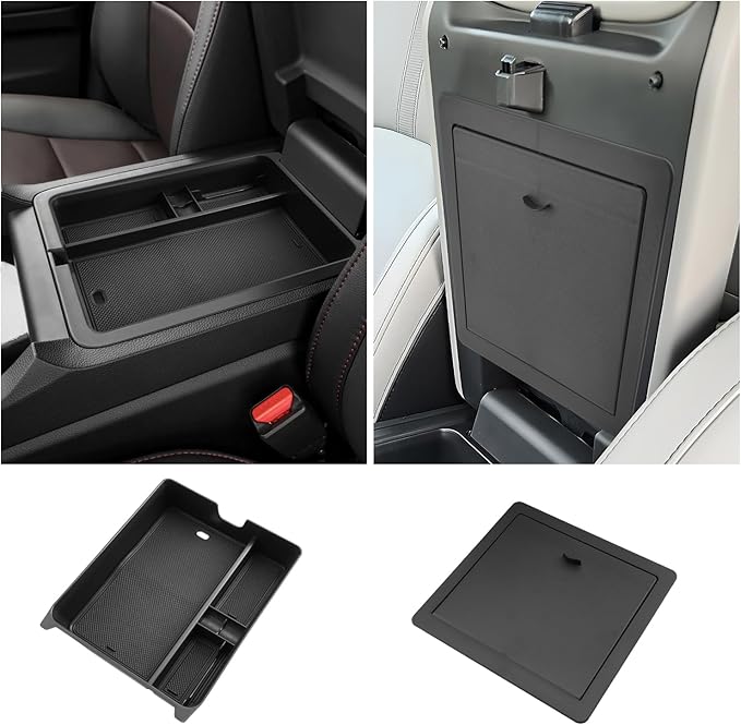 Ruiya 2026 Passport Center Console Organizer,for 2026 Honda Passport Accessories Armrest & Hidden Console Glove Tray Compatible with 2026 2025 2024 Honda Passport RTL/TrailSport/TrailSport Elite