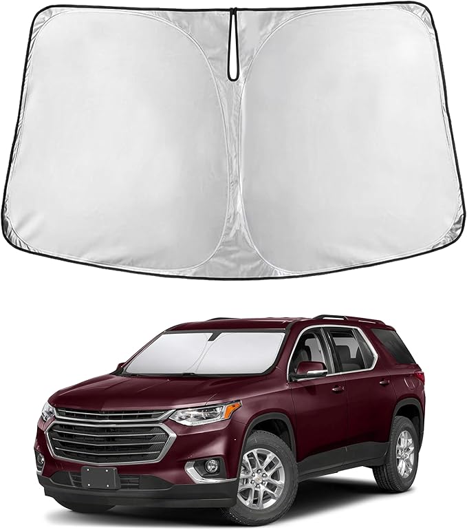 EcoNour Windshield Sun Shade for Chevrolet Traverse 2018–2019 2021 2022 2023 Sun Visor for Front Windshield & Window Sunshade Cover, UV Heat Blocker & Protector, Car Accessories