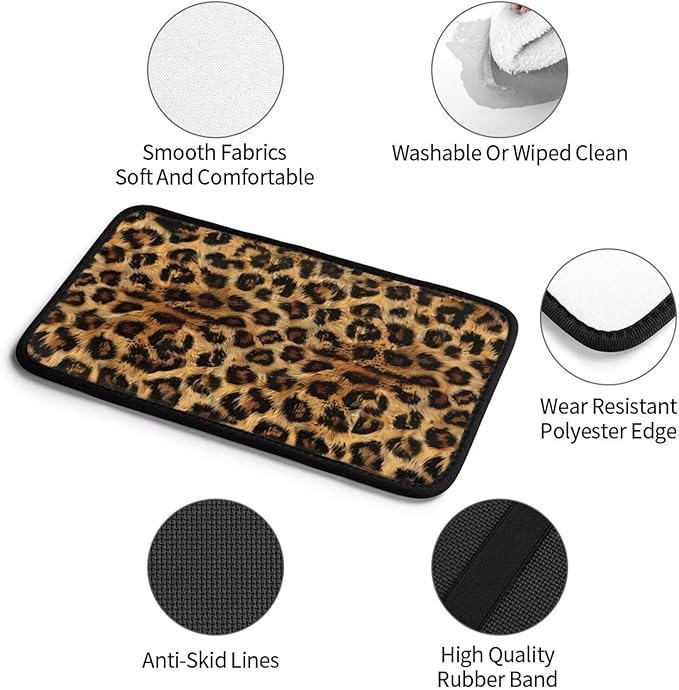 Center Console Cover Brown Leopard Car Center Console Cushion Pad Armrest Cushion Pad Cover, Cheetah Animal Armrest Cushion Pad Cover Anti-Scratch Car Accessories
