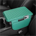 Upgraded Car Center Console Cover,Microfiber Leather Car Armrest Cover Cushion with 2 Storage Bags,Universal Car Armrest Storage Box Car Interior Accessories for Most Vehicles (Turquoise)