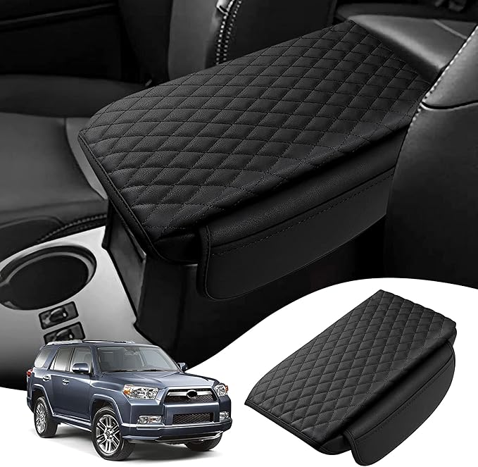 Custom Fit for Center Console Cover Toyota 4Runner 2010-2022 2023 2024 Armrest Cover Center Console Pad Interior Accessories Car Armrest Seat Box Cover Protector with Pockets Storage Bag