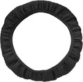 X AUTOHAUX Steering Wheel Cover Universal Elastic Stretch Antislip Breathable Microfiber Ice Silk Interior Trim Wheel Protector for Car Truck SUV Black