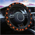 Swono Steering Wheel Covers Baroque Beautiful Ornamental Red Heart S with Crown Baroque Style Non Slip Neoprene Car Wrap Cover Comfort Grip Stretch-On Automotive Steering Wheel Protector 15 Inch