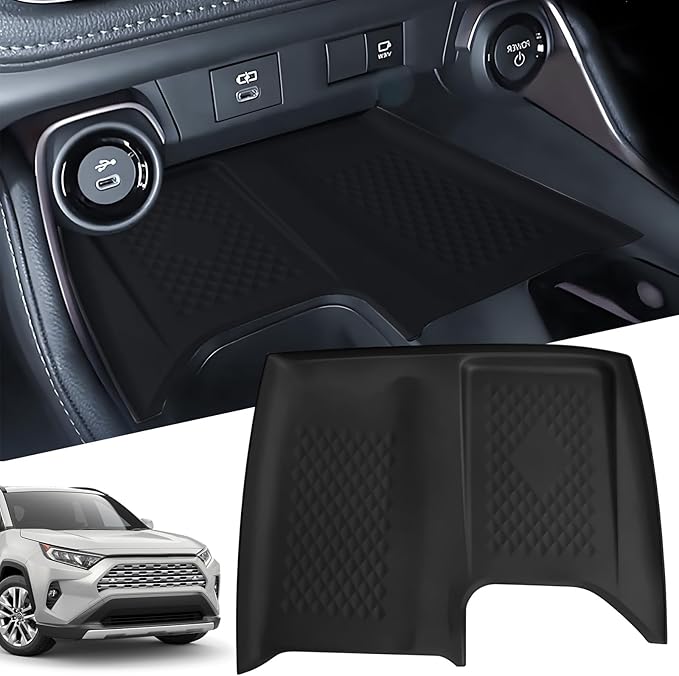 Wireless Charging Non-Slip Mat Fit for 2024 2025 Toyota Grand Highlander Silicone Protective Pad Dampproof Car Center Console Phone Charger Mat Liner Accessories