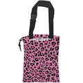Car Trash Bag Hanging Pink Leopard Print Car Trash Can for Back Seat Waterproof Car Trash Bin with Adjustable Straps and Drawstring for Car Accessories Vehicle Travelling Camping