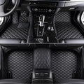 Custom Leather Car Mats, Vehicle-Specific Fit All-Weather Floor Mats, 100% Waterproof Anti-Slip Durable Protection for SUV Truck Sedan, Precision Tailored Protection (Black)