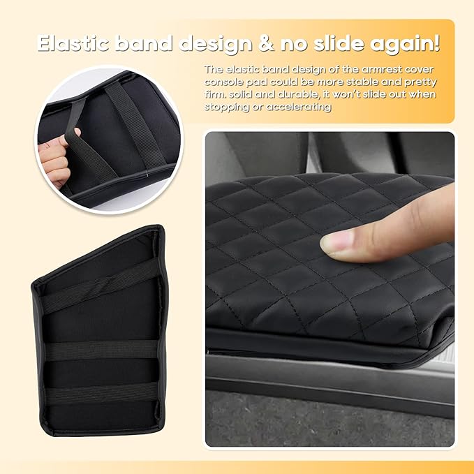 LFOTPP 2025 XC60 Armrest Cover for XC60 (2018-2025) Center Console Cover for 2018-2022 2023 2024 2025 XC60 Arm Rest Cover Interior XC60 Accessories 2025 XC60 Console Leather Anti-Scratch Waterproof