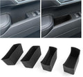 ASZSK for 2022-2026 Silverado&Sierra 1500/2024-2026 Silverado&Sierra 2500HD/3500HD 4PCS Center Console Door Side Organizer Tray Silicone Materials