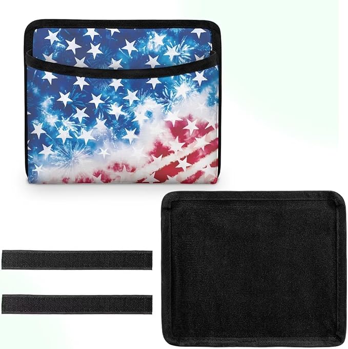 Renewold Fashion American Flag Car Side Pocket Organizer Small Pocket Bag Phone Coin Sunglasses Holder Storage Tray for Car Back Front Seat Door Window Console Universal Car Organizer Pouch