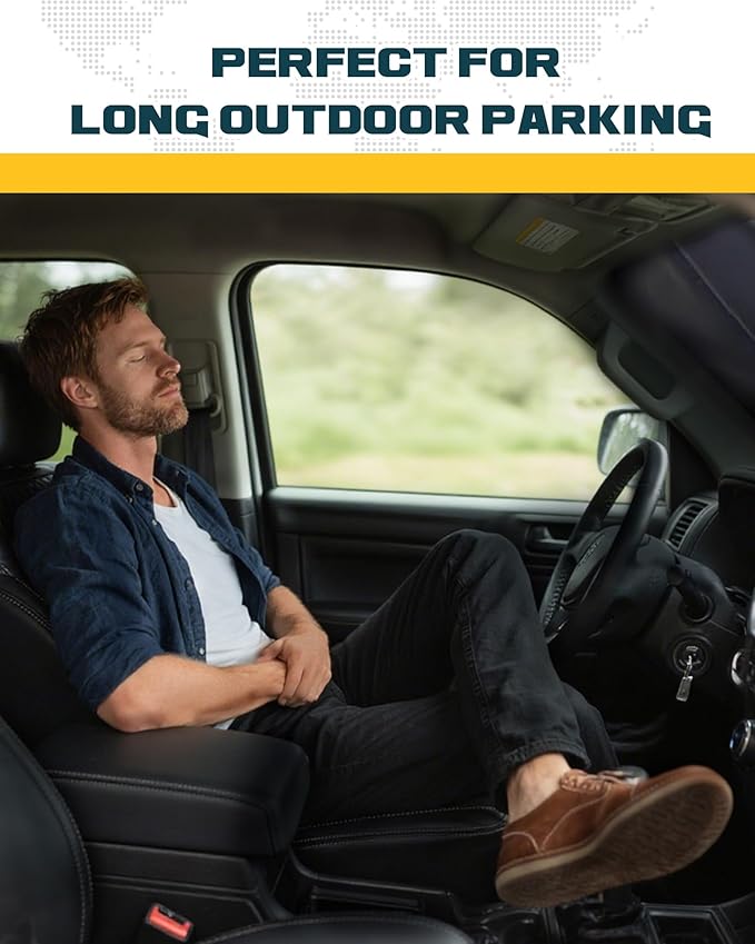 Trumgeta Custom Fit Windshield Sun Shade Fit for Toyota Tacoma 2024 2025 2026, Complete Light & UV Blocking Foldable Sunshade 4th Gen Tacoma Accessories
