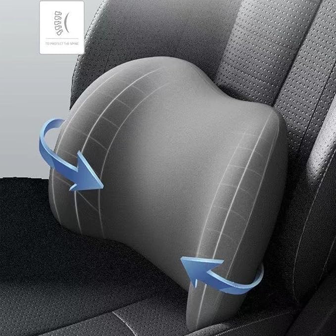 Ergonomic Car Seat Headrest & Lumbar Cushion, Ergonomic Car Seat Headrest Neck Rest Cushion Lumbar Support Pillow (Blue)