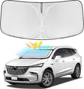 for Buick Enclave 2018-2024 2025 Windshield Sun Shade - 4 Layers Car Sunshades for Front Windows Shade Cover Custom Fit Enclave Sun Visor 240T Retractable Shade Blocks UV Rays Car Accessories