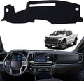 Non-Slip Dash Cover Mat Sunshield Protector Pad Compatible with Chevy Chevrolet Silverado 2022-2024 2025/ for GMC Sierra 1500 / Sierra 2500HD / 3500HD 2024 2025 Dashboard Cover (Black Trim)