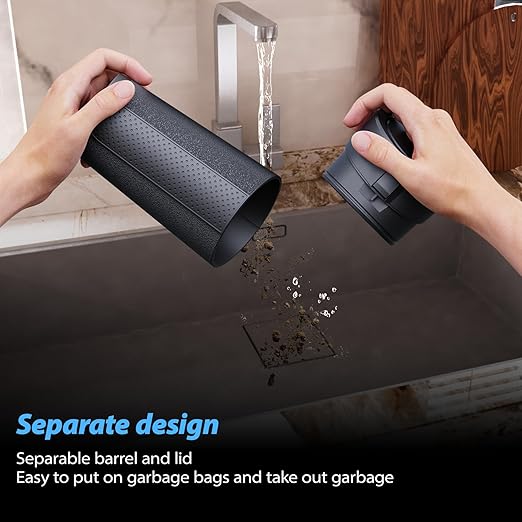 Car Trash Can Bin with Lid, 2 Packs,Mini Small Garbage Can Bin,Cup Holder Trash Can for Vehicle, Car's Door, Back Seat - Leakproof Portable Dustbin (Black)