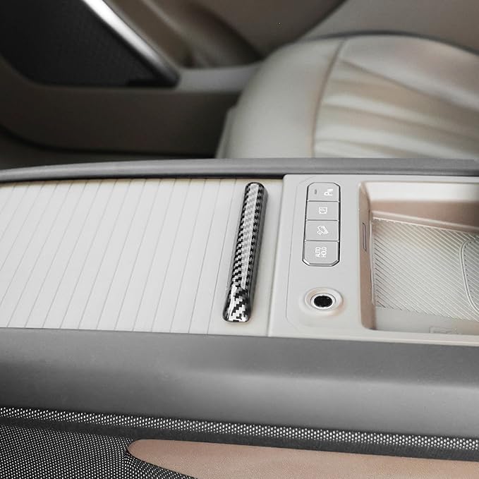 YOUTOOCAR Center Console Sliding Box Handle Cover Compatible with Kia EV9 2024-2026 Accessories (Carbon Fiber Pattern)
