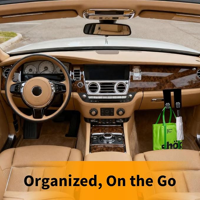 Glove Box Organizer for Car, Glove Box Hook Hanger Glove Compartment Organizer Purse Key Holder for Car Storage Hanging Accessories