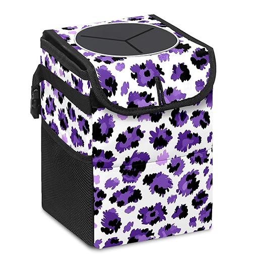 GVGHIDZ Car Trash Can – Multi-Purpose, Lightweight and Portable with Durable Water-Resistant Coating, No Installation Required, Practical and Ample Capacity, Variety of Colors.Tiger Pattern