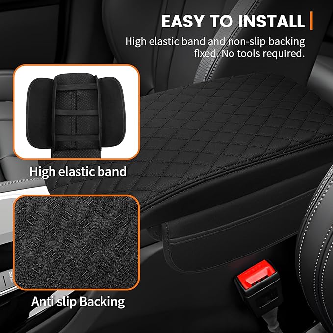Car Center Console Cover Armrest Cover for 2018-2023 2024 BMW X3 Center Console Pad Interior Accessories Car Armrest Seat Box Cover Protector with Pockets Storage Bag
