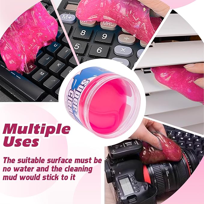 x xotic tech 2Pack Cleaning Gel for Car Putty Detailing Car Interior Slime Cleaning Mud Auto Detailing Tools Kits Keyboard Cleaner Valentines Day Gifts for Men Women Pink Blue (320g/11.2oz)