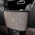 eing Crystal Car Organizers and Storage Purse Holder, Car Seat Back Net Handbag Accessories with Bling Diamonds for Women, Car Pet Barrier for Dogs and Kids, Gold
