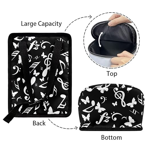Music Notes Butterfly Car Trash Can with Lid Cars Trash Bag Bin Hanging Garbage Cans Leak Proof Vehicle Trash Can Multipurpose Storage Container for Back Seat Road