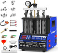 MR CARTOOL V308 Injector Cleaner Machine 4-Cylinder, 110V Injector Cleaner Tester Machine Heated Ultrasonic Fuel System Injection Cleaning Kit for Diesel Gasoline Car Motorcycle