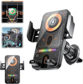 2026 New Cool Car Wireless Fast Charging Holder, Wireless Charging Rotating Car Mount,15w Universal, 360° Rotation, Smart Sensor Open, Switch Between Horizontal Vertical (Black)