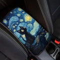 Starry Cat Print Armrest Cushion Cover for Car Scratch Proof Car Center Console Armrest Protector Cover Universal Fit Truck Sedan SUV, Blue
