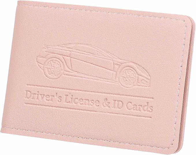HARFINGTON Car Registration and Insurance Holder PU Leather Vehicle Glove Box Organizer Storage Accessories Car ID Holder with 10 Pockets for License ID Card Bank Card Documents, Pink