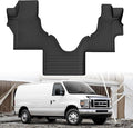 Cartist Floor Mats Fit for Ford Econoline/E-Series 2007-2025 E150/E250/E350/E450,All Weather Floor Liners for Econoline/E-Series Accessories Carpet Protection 3D TPE Heavy Duty Van Floormats