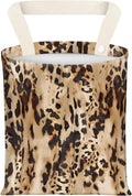 BEAKND Hanging Car Garbage Bag, Cute Car Trash Can Bag, Automotive Accessories for Women Men Retro Brown Animal Skin