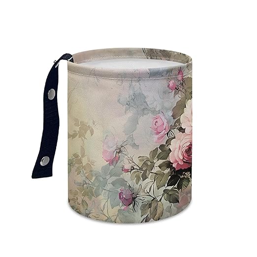 Car Trash Can with Hanging for Back Seat, Car Accessories for Women Men Automotive Garbage Cans Vehicle Trash Can for Truck SUVTradition Flower