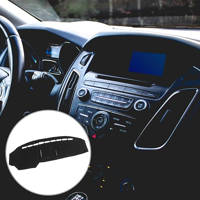 X AUTOHAUX Car Dashboard Cover Non-Slip Mat Carpet Replacement Polyester for Ford F-150 2009-2014