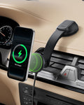 Belkin Wireless Car Charger, Magnetic Car Dash Mount w/ 1M USB C Cable, Qi2 MagSafe Compatible Fast Charging iPhone Charger for iPhone 17, Galaxy S25, Pixel 10, & More - Travel Accessories - Black
