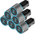 6 Pack USB C Car Charger, 40W Fast Charging for iPhone 17/16 Pro Max/Plus/16 SE/15, Samsung Galaxy S25 Ultra/S24/S23/S22/A16/A15/A55, Pixel 10, Dual 20W Type C Port Cigarette Lighter Adapter- Grey