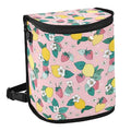 MNSRUU Car Trash Can with Lid, Lemon Floral Car Trash Bag Hanging Car Organizers and Storage for Front Back Seat, Leak-Proof Car Trash Bin