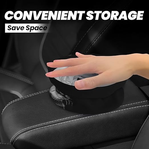 Funny Cat Black Car Trash Can Garbage Cans Foldable,Cute Hanging Car Organizer and Storage Bag Leak Proof, Auto Back Seat Trash Bin Universal for Truck, SUV, Outdoor Travel