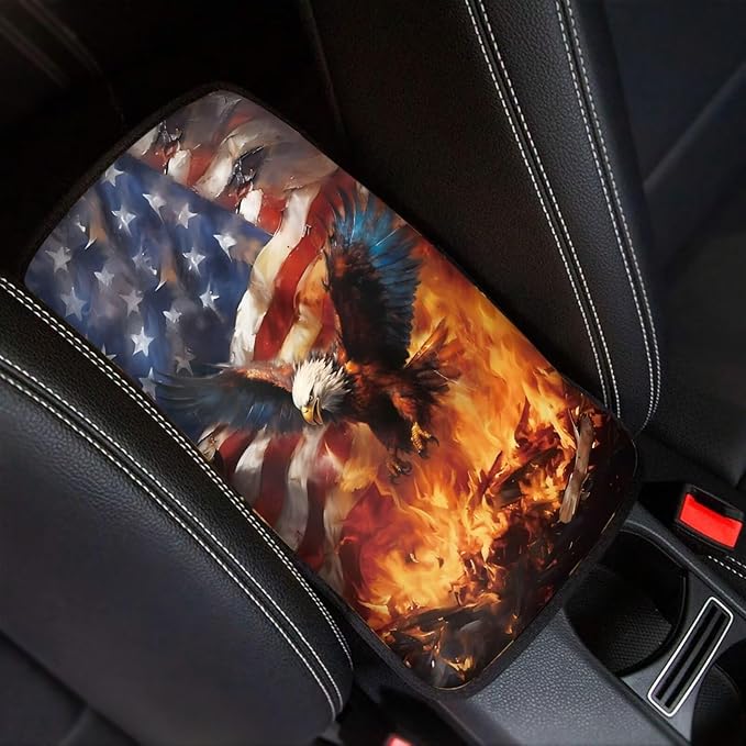 Biyejit Car Center Console Armrest Cushion Cover Pad Car Interior Decor Accessories Universal Fit for Sedan, Truck, SUV